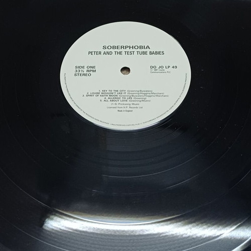 Soberphobia vinyl by Peter and the Test Tube Babies punk rock 1986