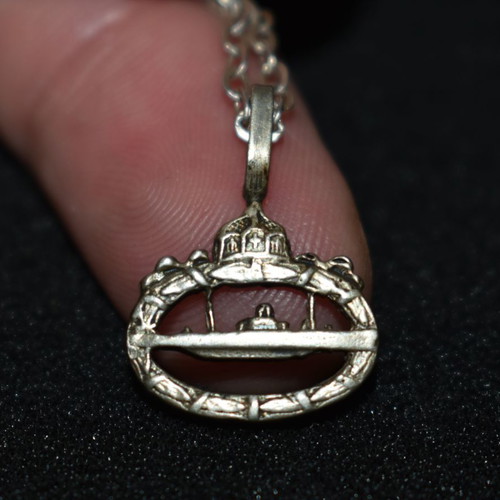 Silver U-Boat German Navy pendant used, silver 800