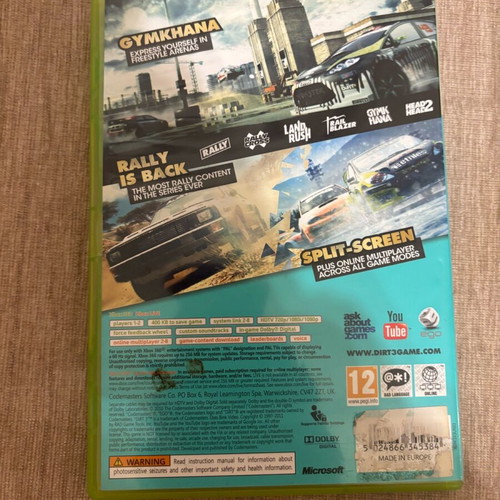 Dirt 3 Xbox 360 PAL used complete