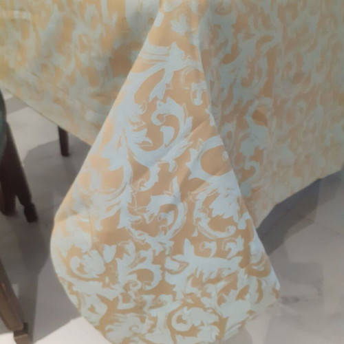 Jacquard tablecloth Palamaiki 160x250cm beige-verdant new