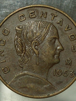Cinco 5 Centavos 1963 Μεταχειρισμένο Μεξικό