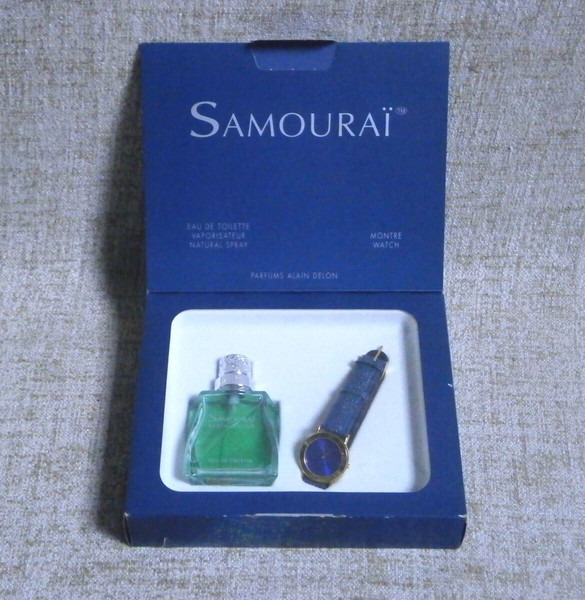 SAMOURAI EDT ALAIN DELON 50ml spray + MONTRE WATCH For Men Switzerland ΚΑΙΝΟΥΡΓΙΟ ΜΕ ΚΟΥΤΙ