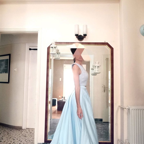 Skirt turquoise long fairy tale style with matching top like new