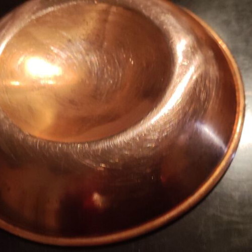 Brass decorative plates set with handmade carving used