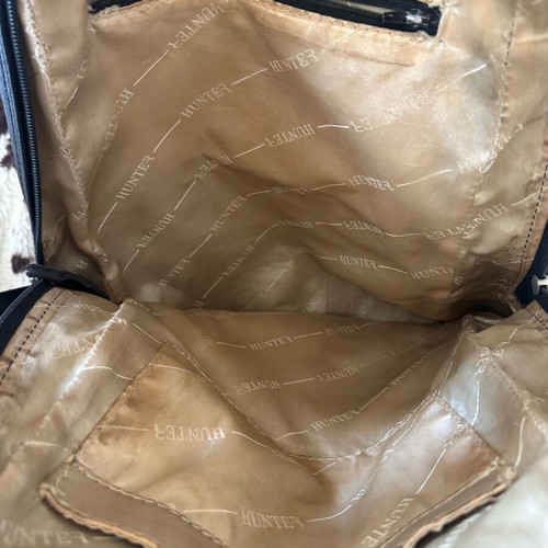 Hunter backpack used, black leatherette