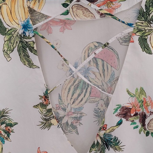 Zara women's blouse, white with colorful floral print, XS-M