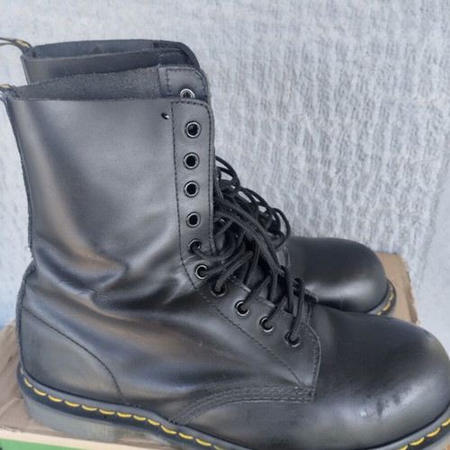 Dr. Martens 1919 Steel Toe Leather Boots size 45 like new, black