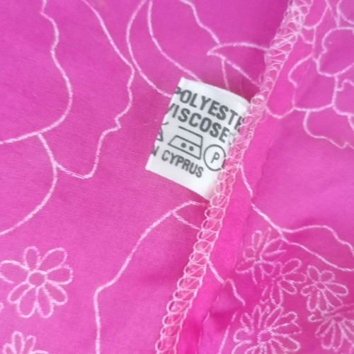 Pink summer shirt 90s deadstock, small, Cyprus made