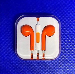 Ακουστικά με μικρόφωνο Mega Bass 3.5mm jack Χρώμα πορτοκαλί