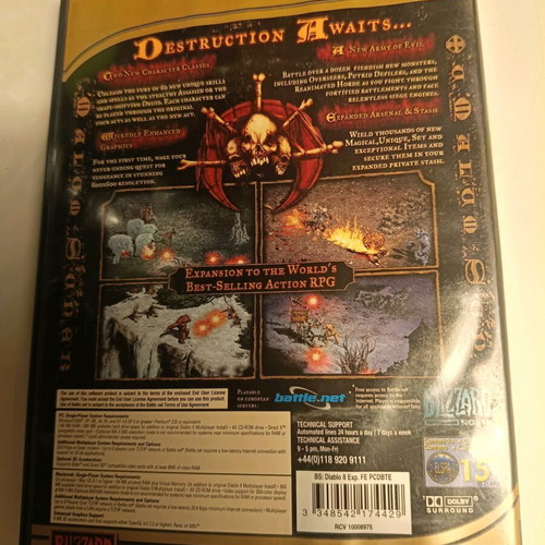Diablo 2 + Lord Of Destruction for PC used, bundle
