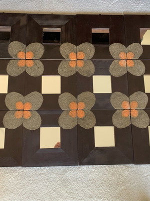 Wall mirror composition with 12 small decorative mirrors like new
