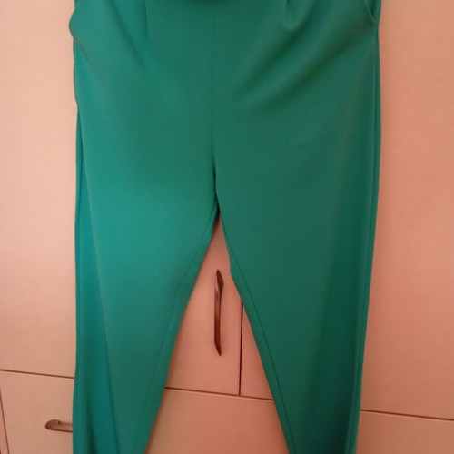 Turquoise pants new, elastic waist, summer