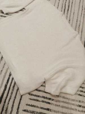 Wool wide white pullover size L Shein new