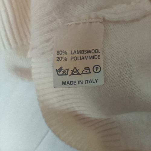 Men's cardigan used, size L, beige, 80% wool