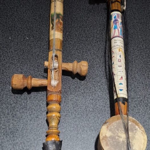 Set of 2 Rababa Traditional String Instruments used, Egyptian