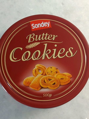 Sonday butter cookies metal tin used