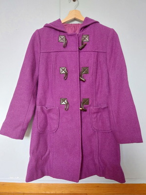 Benetton coat no 40 (SMALL) like new, pink-purple
