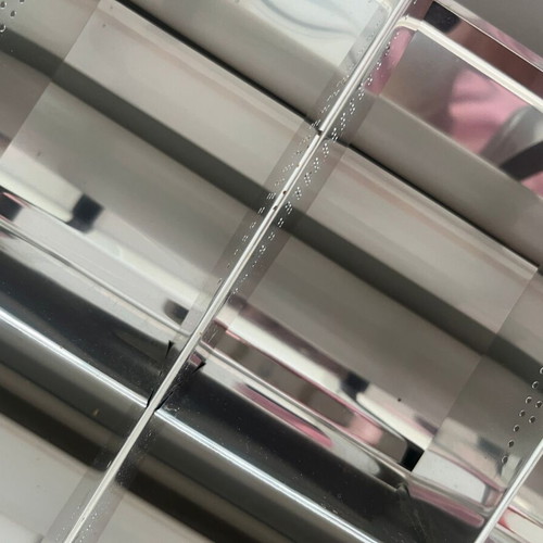 Professional ceiling lights used, aluminum, 60x60 cm, set of 8