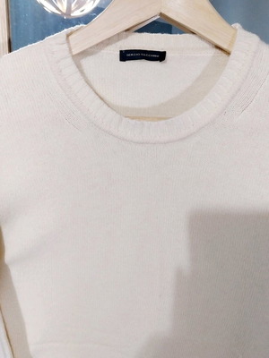 Sergio Tacchini knitted sweater like new, off-white/cream, size L