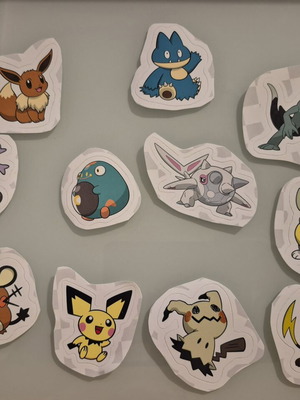 Pokemon stickers, pack of 11
