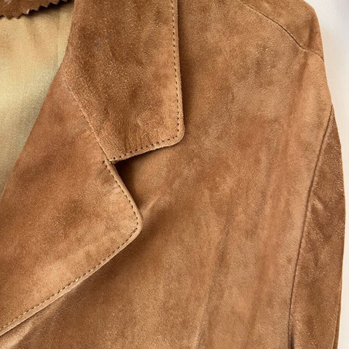 Long suede jacket new brown size M