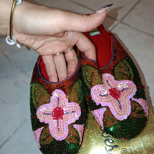 Adam's Shoes slippers new, size 39, colorful vintage design