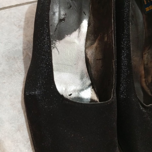 Satin shoes size 40 black used, very good condition