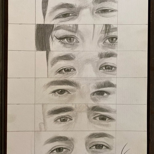 WNC EYES drawing new, graphite on A4 size
