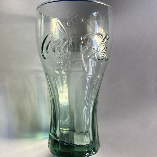 Coca-Cola collectible glass, vintage bottle design 2015