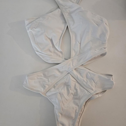 Decoro one-piece swimsuit white like new, size S