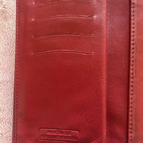 Leather wallet red like new