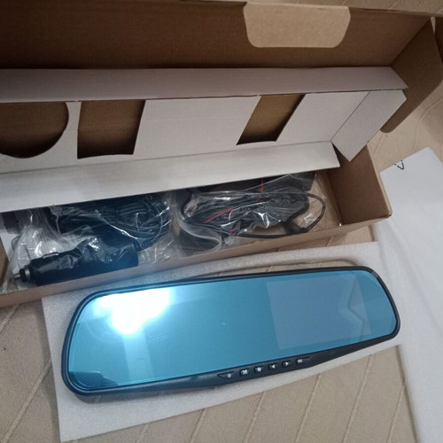Car mirror HD DVR camera new with 32Gb memory card and rear camera