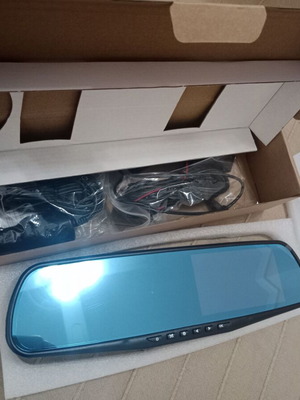 Car mirror HD DVR camera new with 32Gb memory card and rear camera