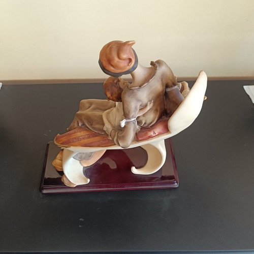 Mex Brothers collectible decorative sculpture used, Art Nouveau mother and child