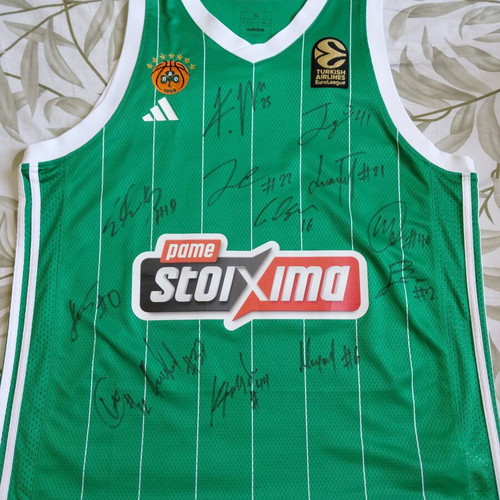 Adidas Panathinaikos AKTOR signed jersey Legacy In Stripes XL new