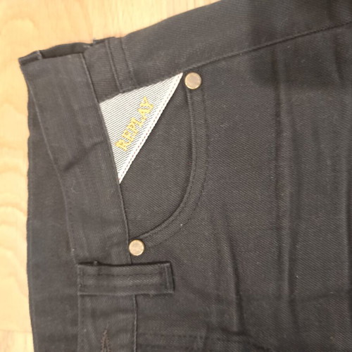 Replay mini denim skirt used, black, size S