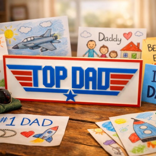 Top Dad 3D-Printed Decorative Sign new, premium gift