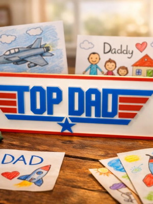 Top Dad 3D-Printed Decorative Sign new, premium gift