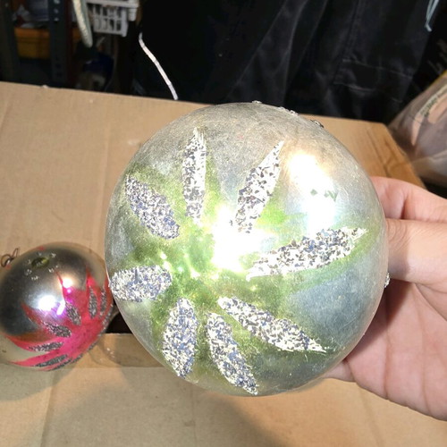 Vintage glass ornaments used with rare designs