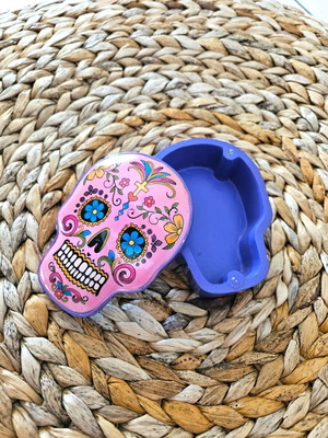 Box Case Mexican Day of the Dead like new
