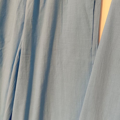 Women's set linen top and wide-leg pants new, blue sky