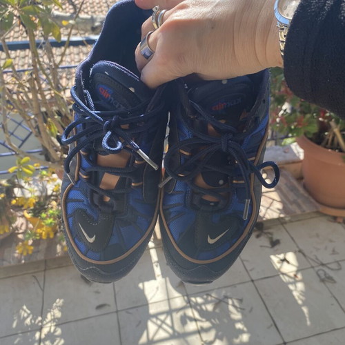 Nike Air Force women's sneakers like new, beige and blue, size 40