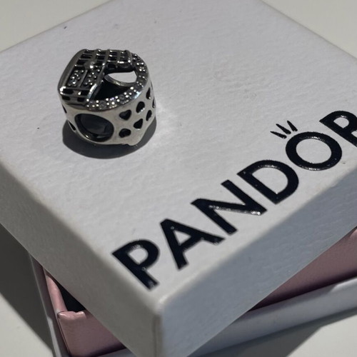 Pandora Silver 925 Charm with Colosseum of Rome