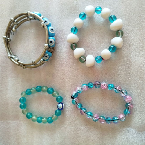 Bracelets handmade used, set of four