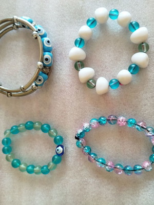 Bracelets handmade used, set of four
