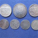 Βέλγιο ασημενιο λοτ 7 νομισματων