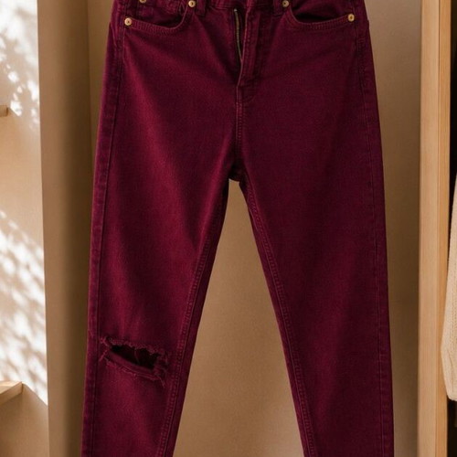 High-waisted red pants Bershka like new, size 36