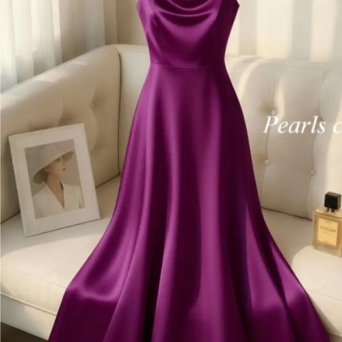 Maxi dress like new with pearl straps, pink