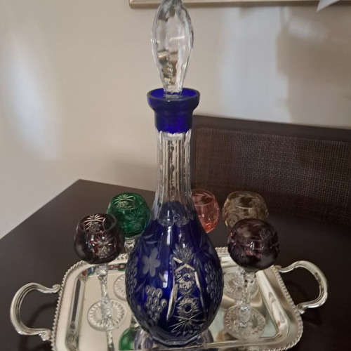 Nachtmann liqueur glasses set with carafe and 6 wine glasses like new