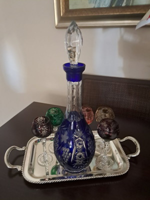 Nachtmann liqueur glasses set with carafe and 6 wine glasses like new